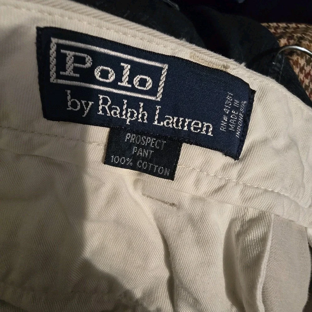 Vintage 90s Y2K Polo Ralph Lauren Prospect Pants Men 40x30.5 Chino Preppy Baggy